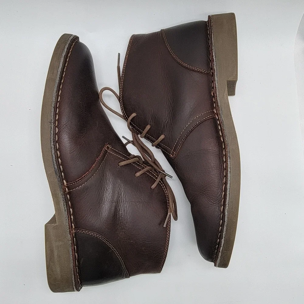 Dockers Mens Chukka Desert Boots Brown Leather Lace Up Size 13 LW 90-28459